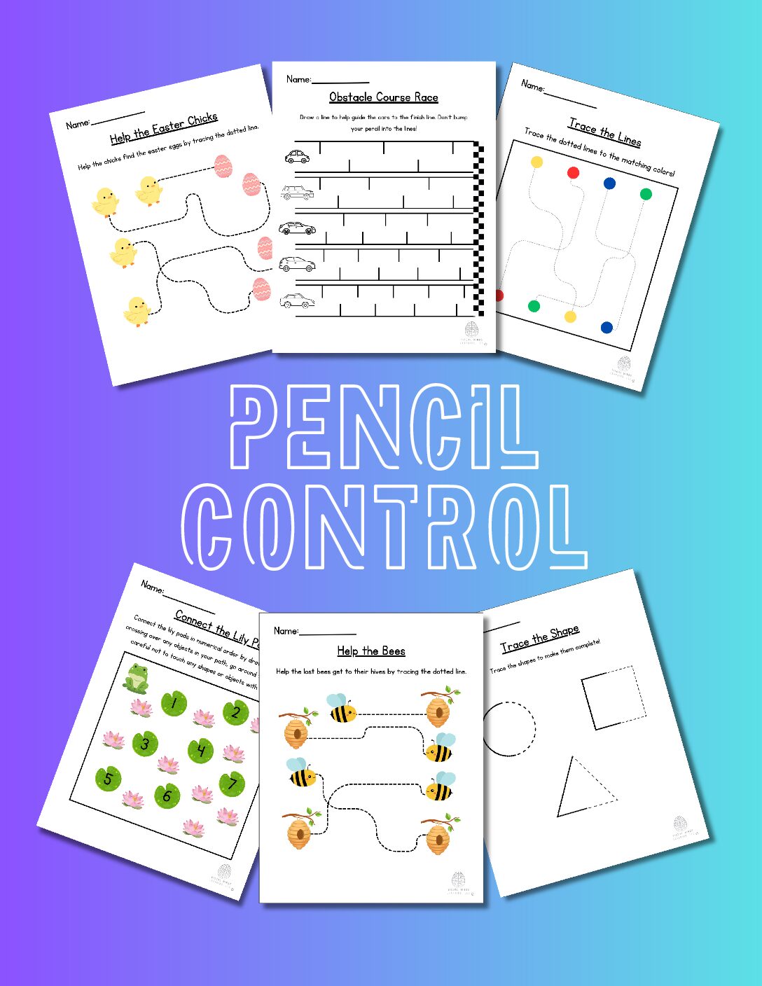 Visual Motor Integration- Pencil Control 10 Pack
